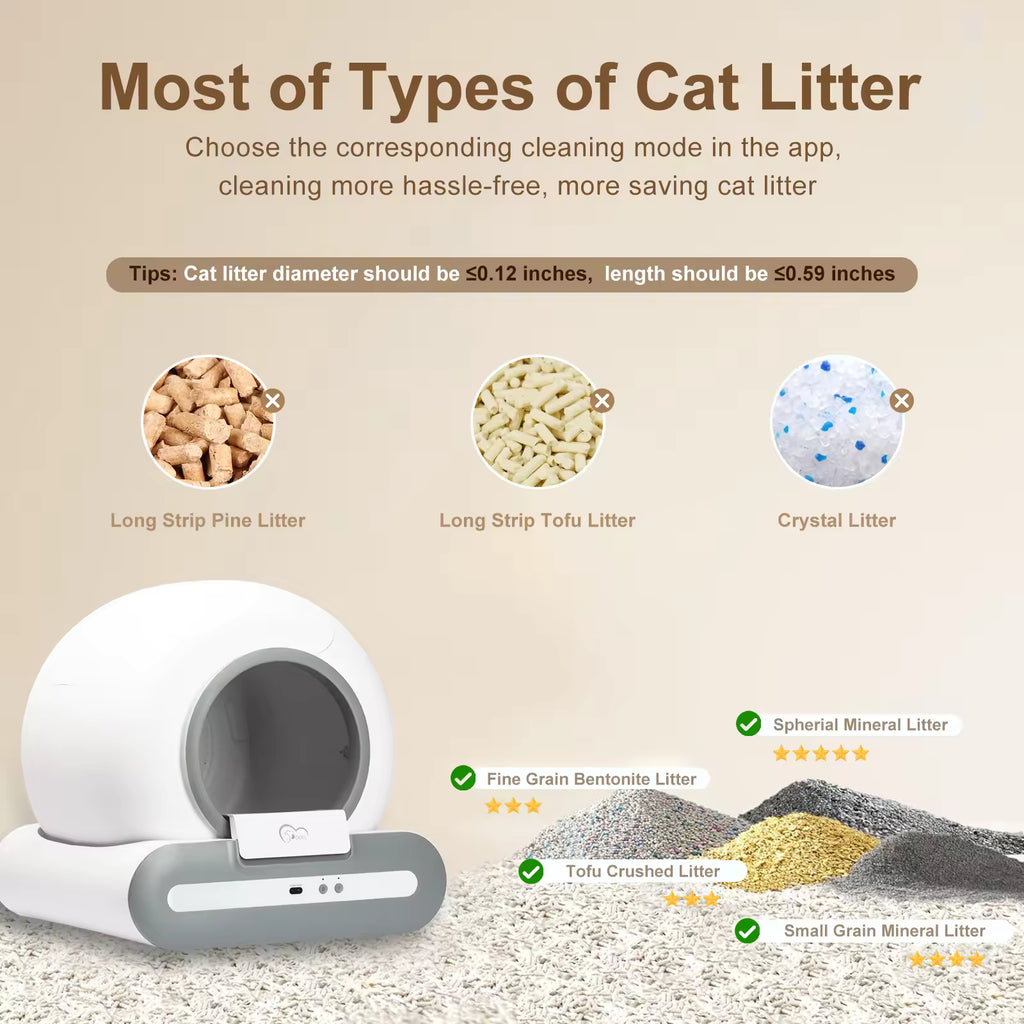DOEL Automatic Self-Cleaning Cat Litter Box, Smart Toilet with App Control & Litter Mat for Large and Multiple Cats