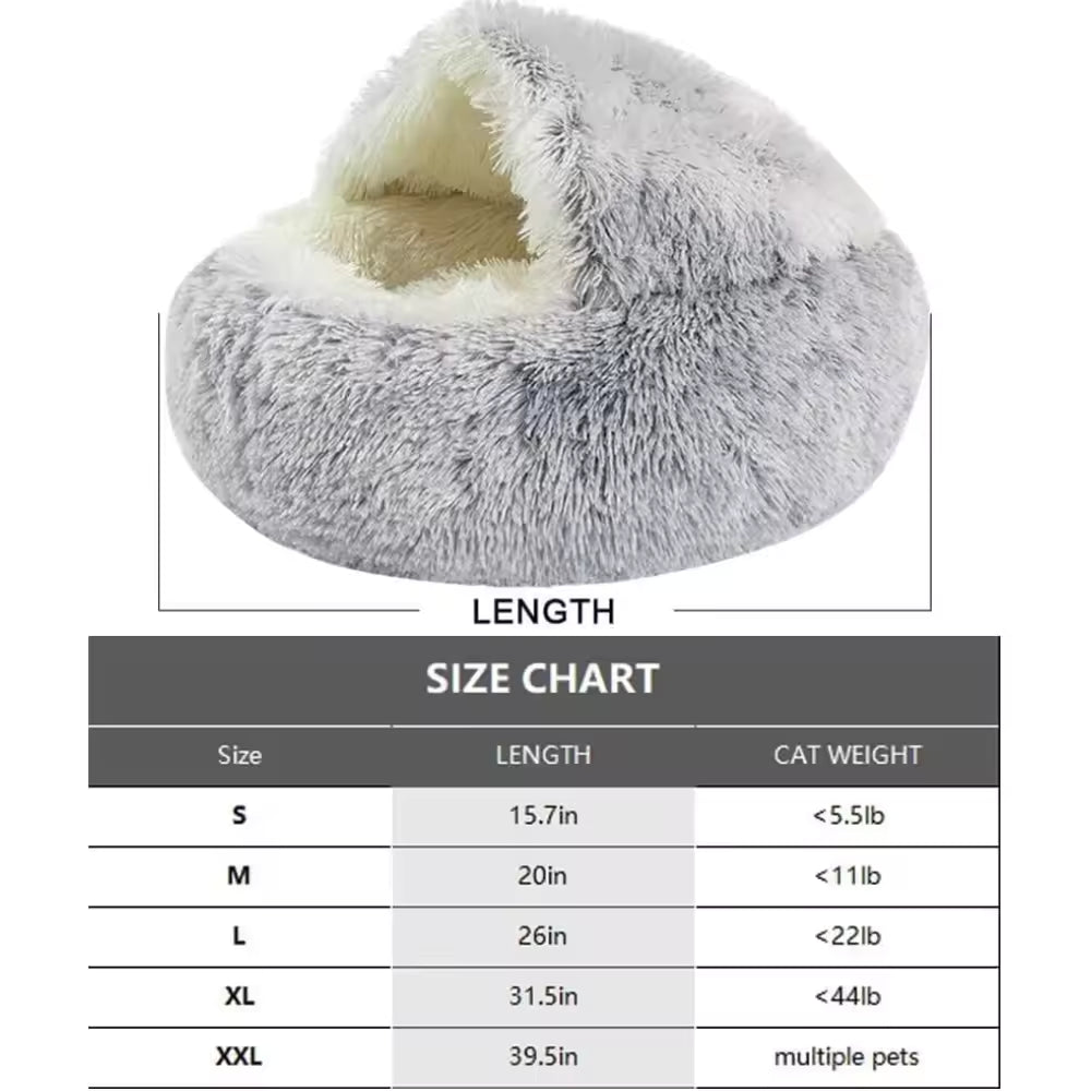 Olvys Cozy Cocoon Pet Bed Comfortable Round Dog & Cat Bed, Medium Size, Washable, Soft Plush Sleeping Pet Bed