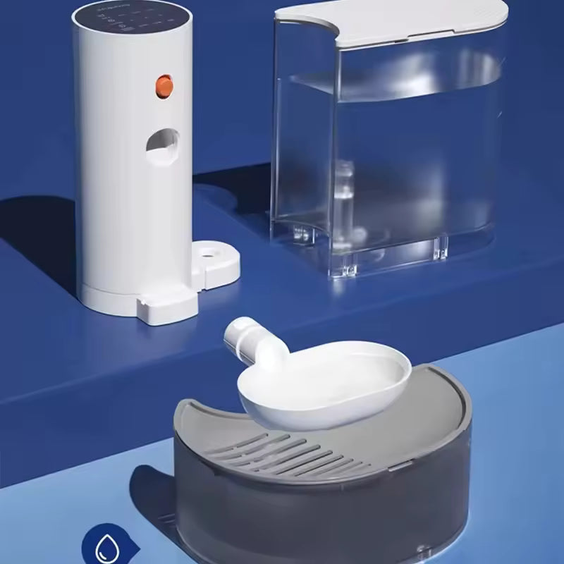 Automatic Smart Dump Pet Water Dispenser, Rechargeable Running Water Fountain for Dogs and Cats