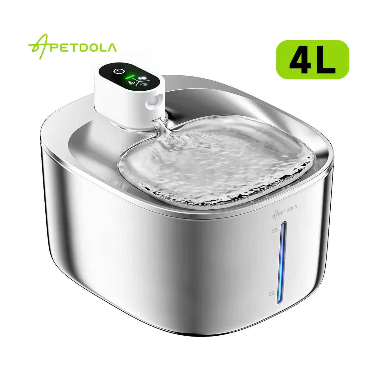 APETDOLA 4L Wireless Pet Water Fountain – Automatic Sensor Drinking Dispenser for Cats, Dogs and Small Pets