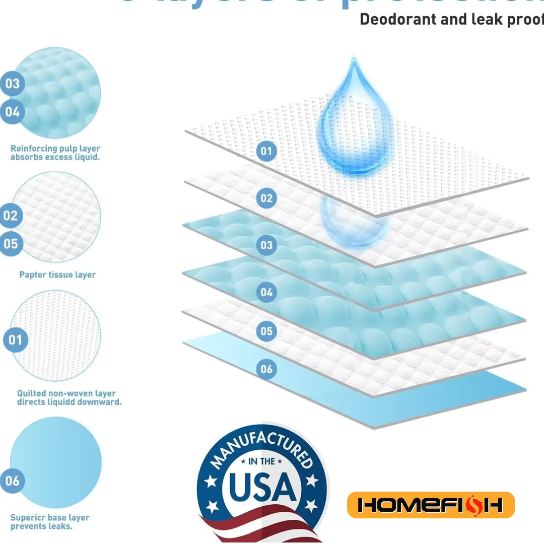 100pcs Dog & Cat Pet Diapers 45x60cm – Disposable Super Absorbent Nappy Mats for Training, Pee Control and Hygiene