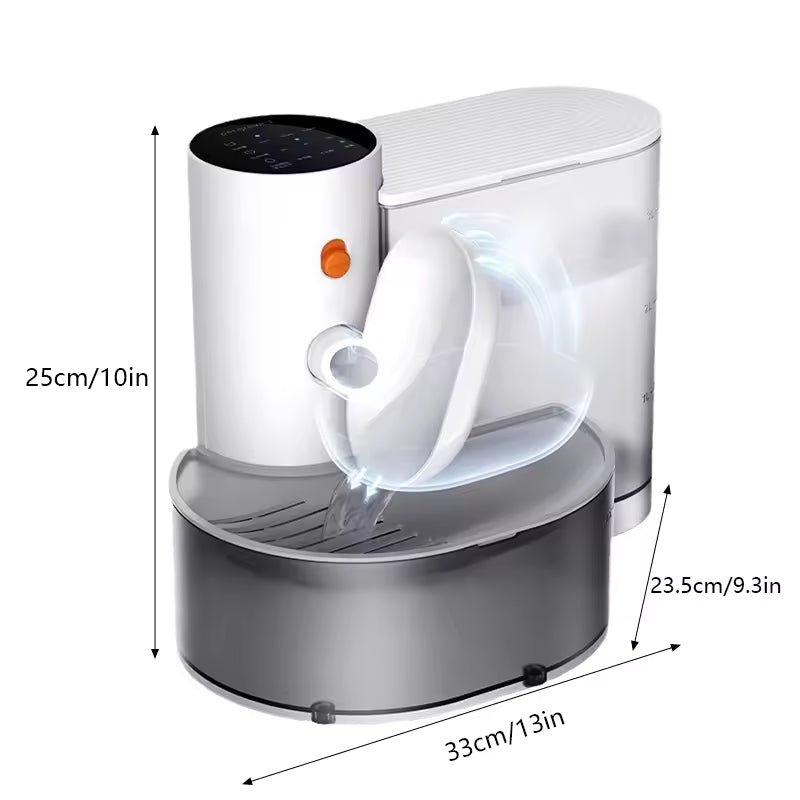 Automatic Smart Dump Pet Water Dispenser, Rechargeable Running Water Fountain for Dogs and Cats