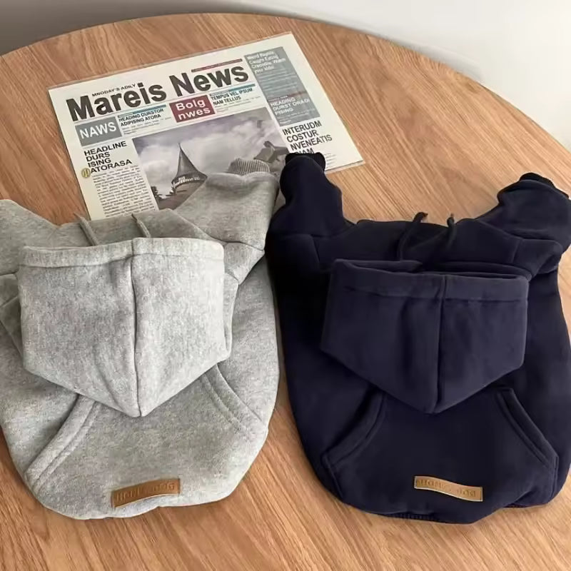 Fashion Letter Hoodie for Dogs Cotton Pet Clothing, French Bulldog Print, Spring & Autumn Soft Costume for Small Dogs