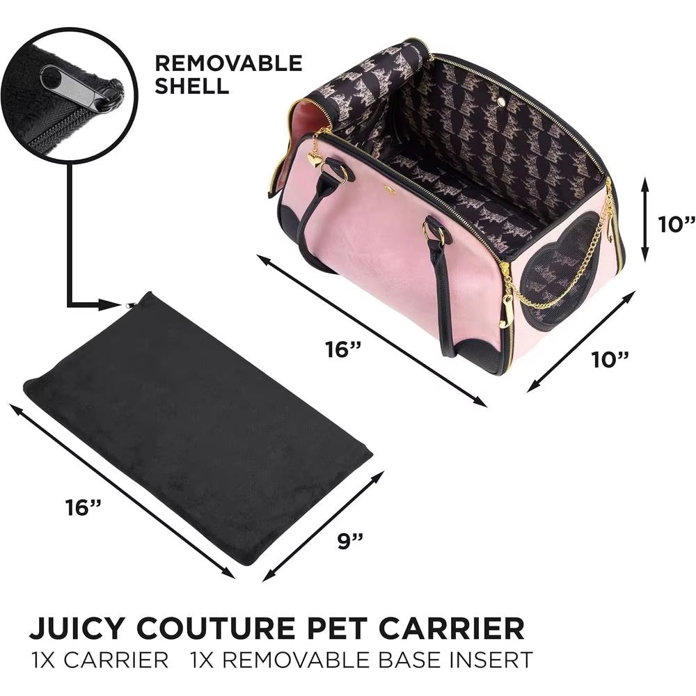 Portable Pink Pet Carrier, Lightweight and Comfortable Cute Travel Bag for Small Dogs, Cats and Puppies