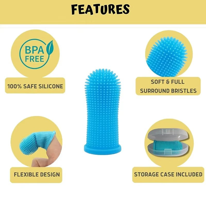 Soft Silicone Finger Toothbrush For Pets – Gentle and Food-Grade Dental Care for Dogs and Cats, Toothbrush for Healthy Teeth
