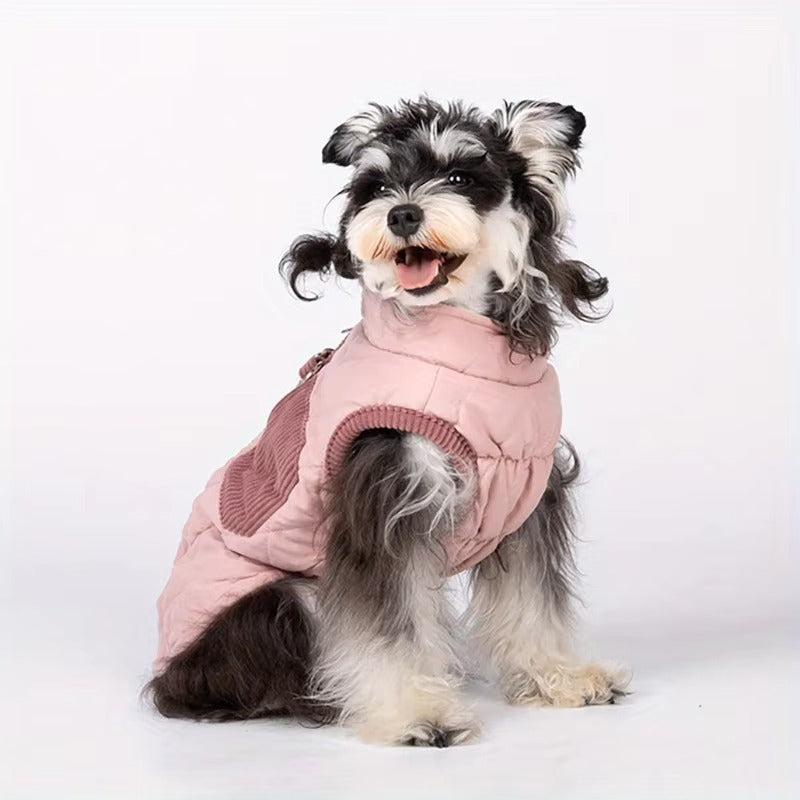Christmas Plaid Scarf Jacket for Dogs Soft Plush Winter Pet Coat, Warm & Comfortable Holiday Outfit for Small & Medium Dogs