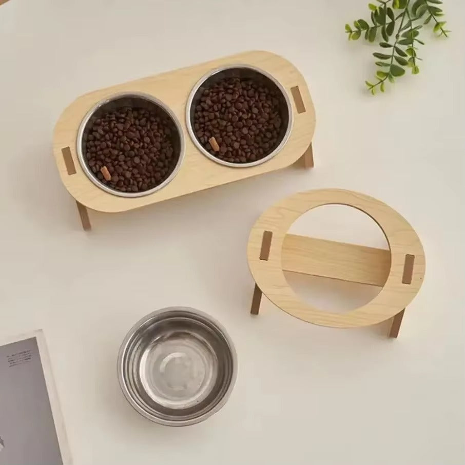 Wooden Cat Feeder