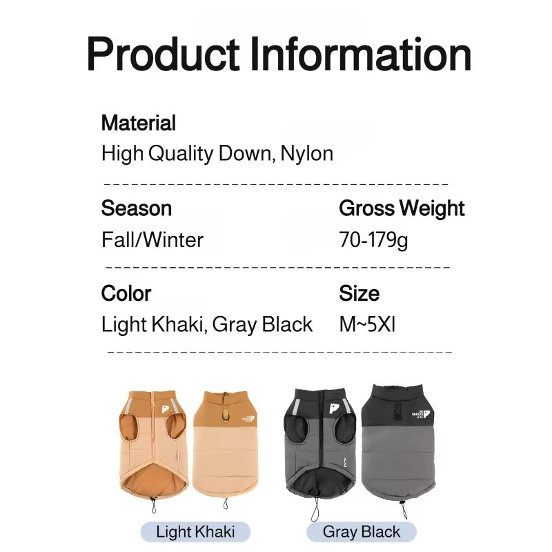 Thick Warm Comfortable Winter Dog Coat Pet Outfit for Cold Weather Outerwear for Outdoor Walks