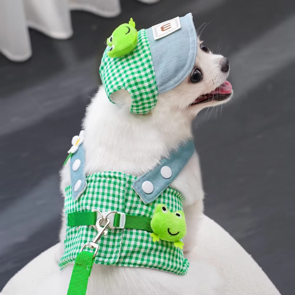 Cartoon Harness Hat Leash Set