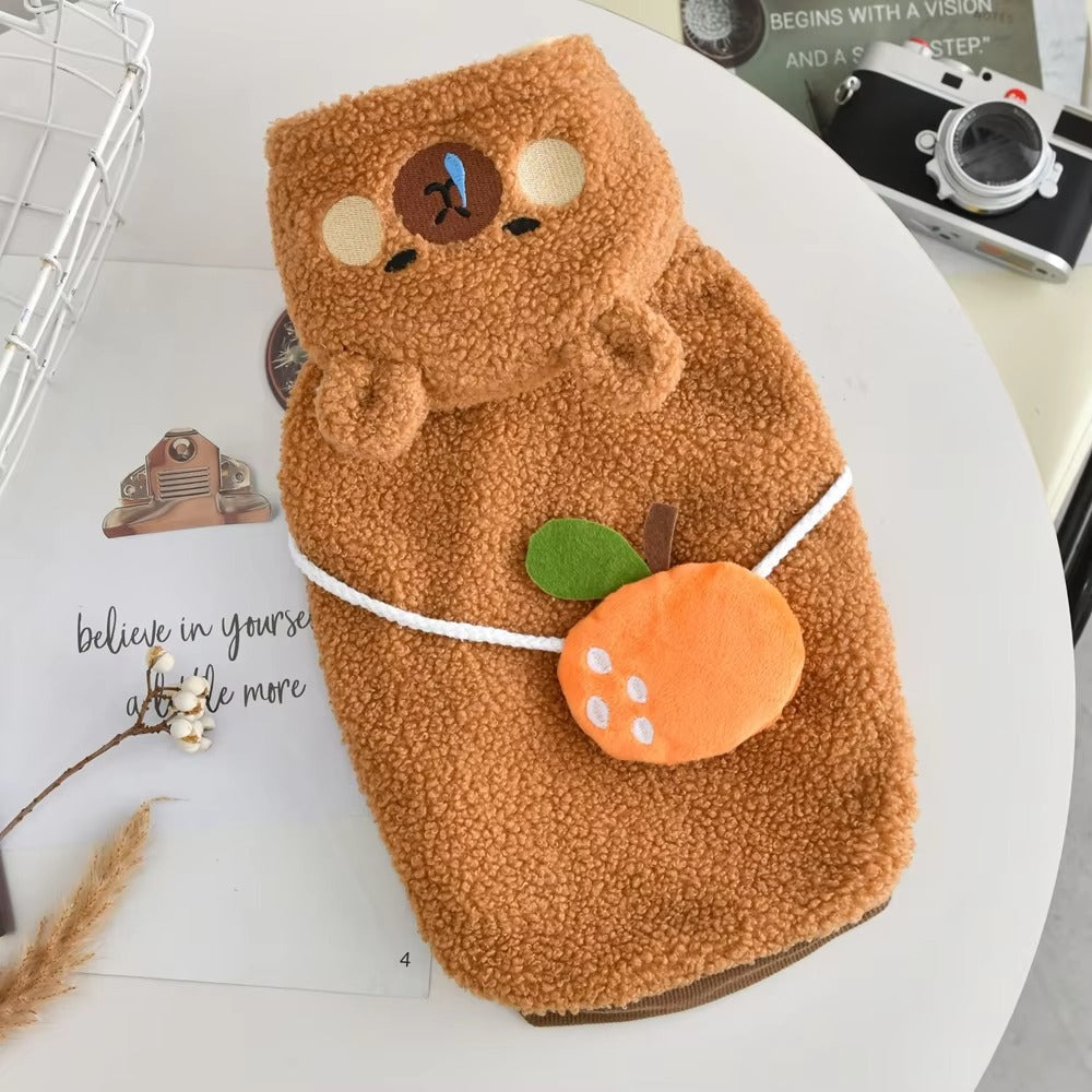 Fleece Warm Hooded Dog Cloth For Winter, Soft Sweater for Puppies & Small Dogs For Indoor/Outdoor Wear