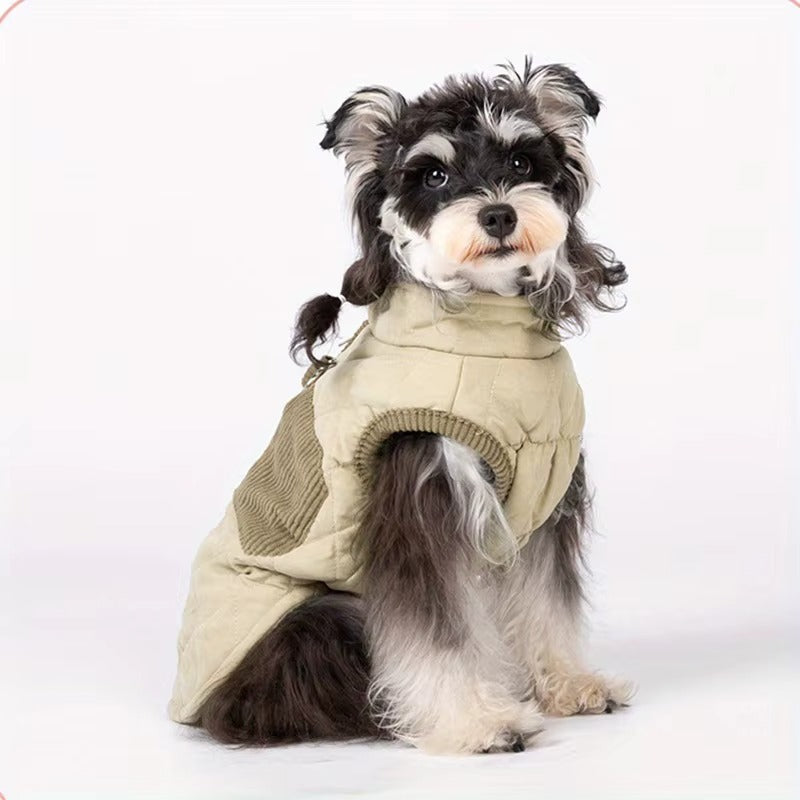 Christmas Plaid Scarf Jacket for Dogs Soft Plush Winter Pet Coat, Warm & Comfortable Holiday Outfit for Small & Medium Dogs