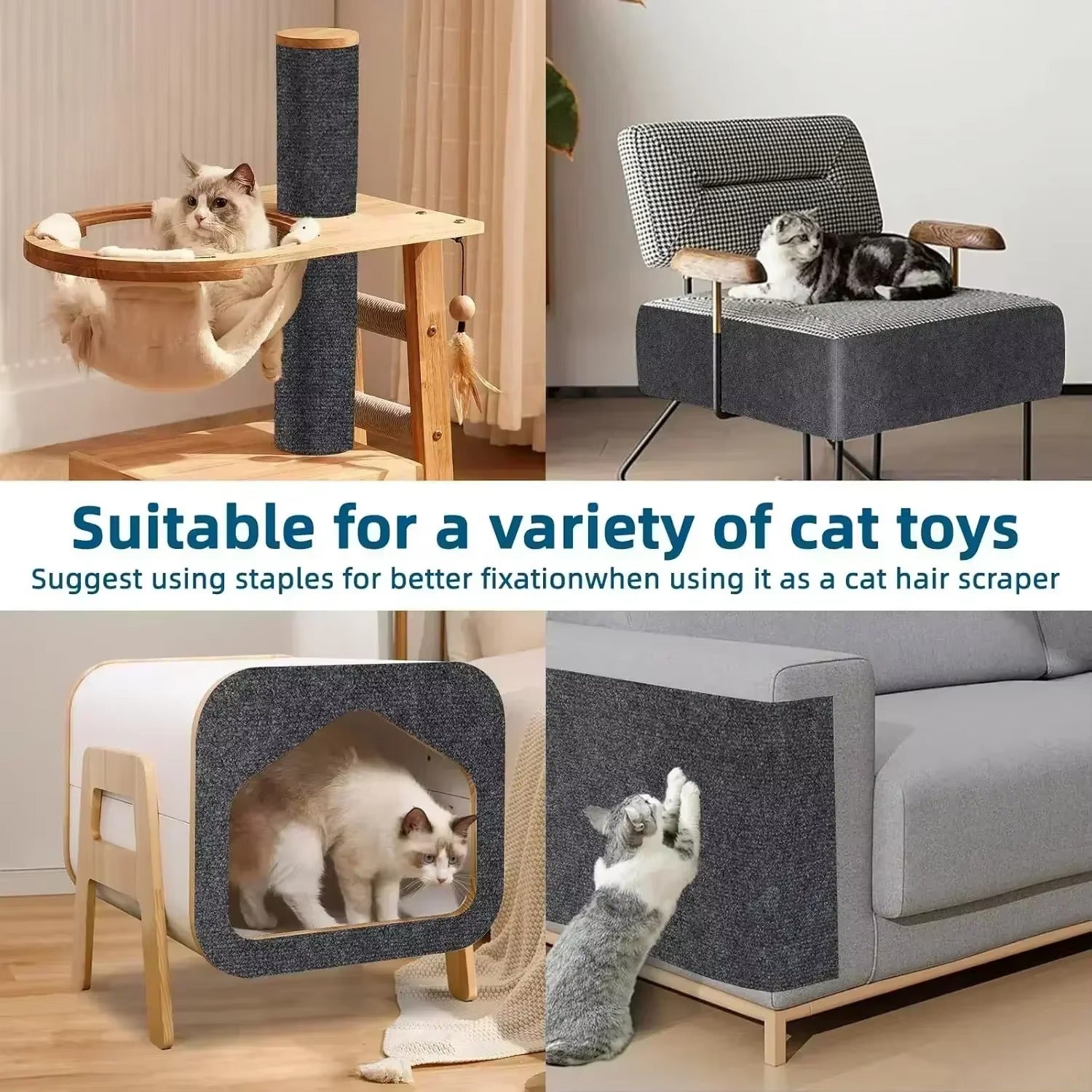 Indoor Cat Carpet Scratcher Pad