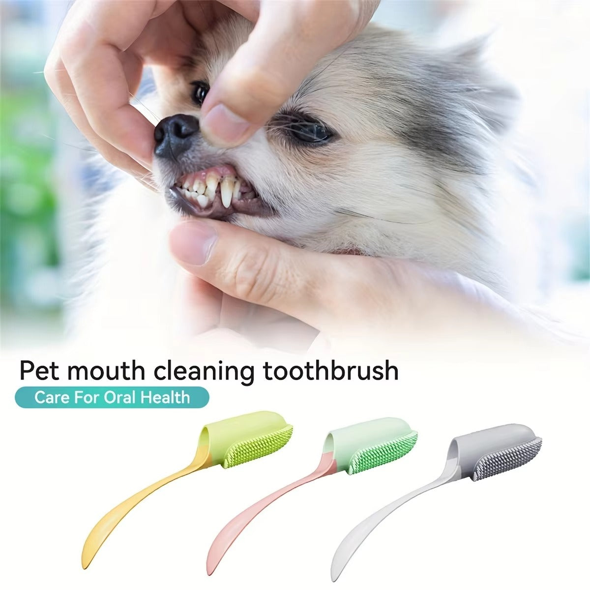 Food Grade Silicone Finger Toothbrush for Pets – Remove Plaque and Maintain Oral Health, Gentle Cleaning for Dogs and Cats