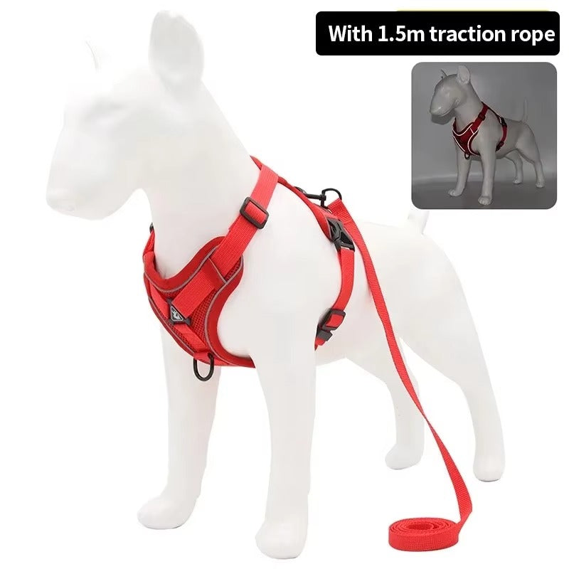 Reflective Dog Harness Leash Set