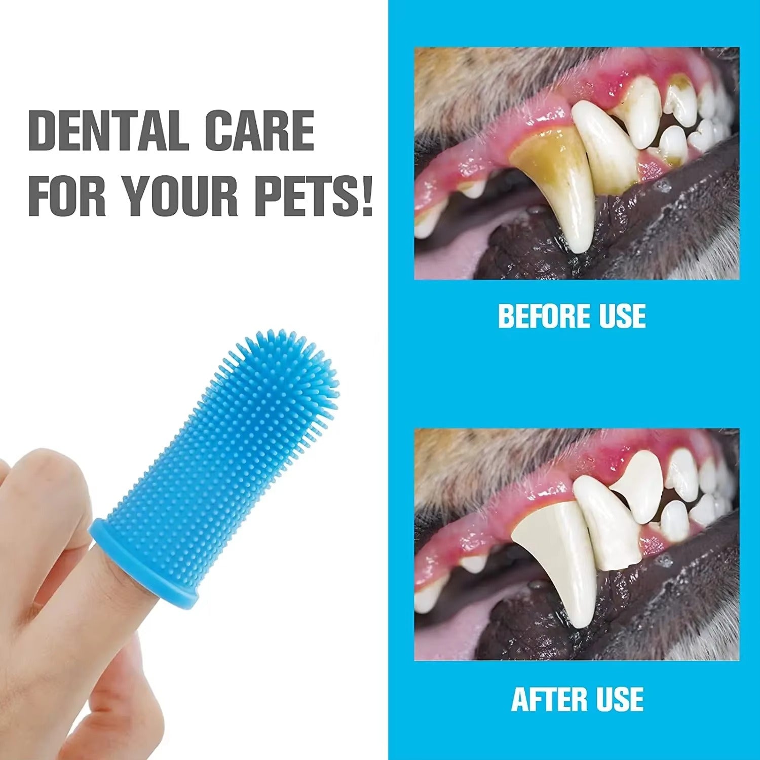 Soft Silicone Finger Toothbrush For Pets – Gentle and Food-Grade Dental Care for Dogs and Cats, Toothbrush for Healthy Teeth