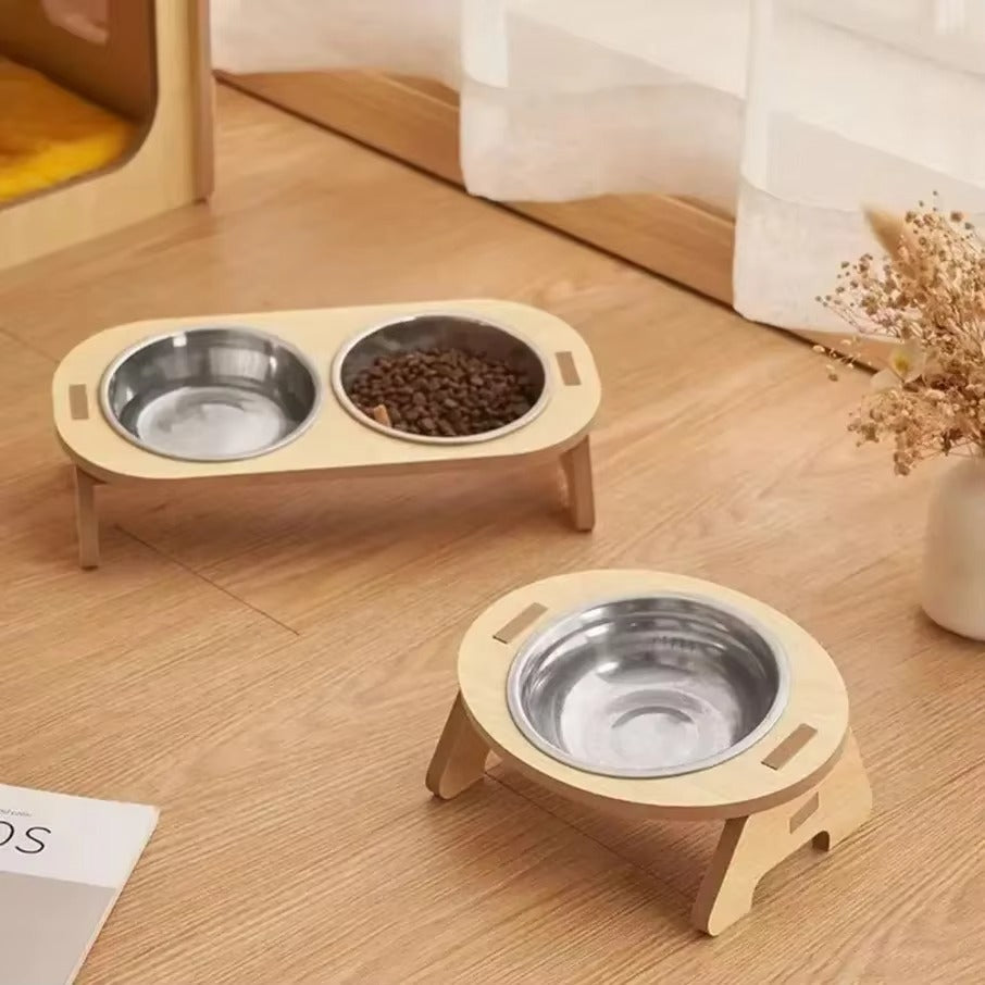 Wooden Cat Feeder