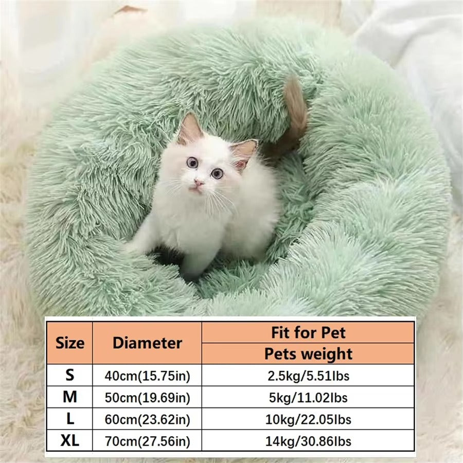 Round Winter Cat Bed