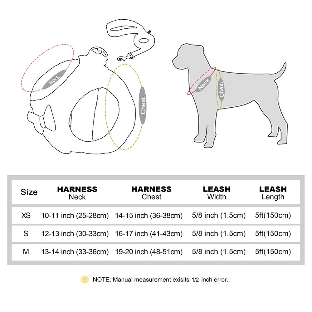 Warm Fur Bow Harness Set