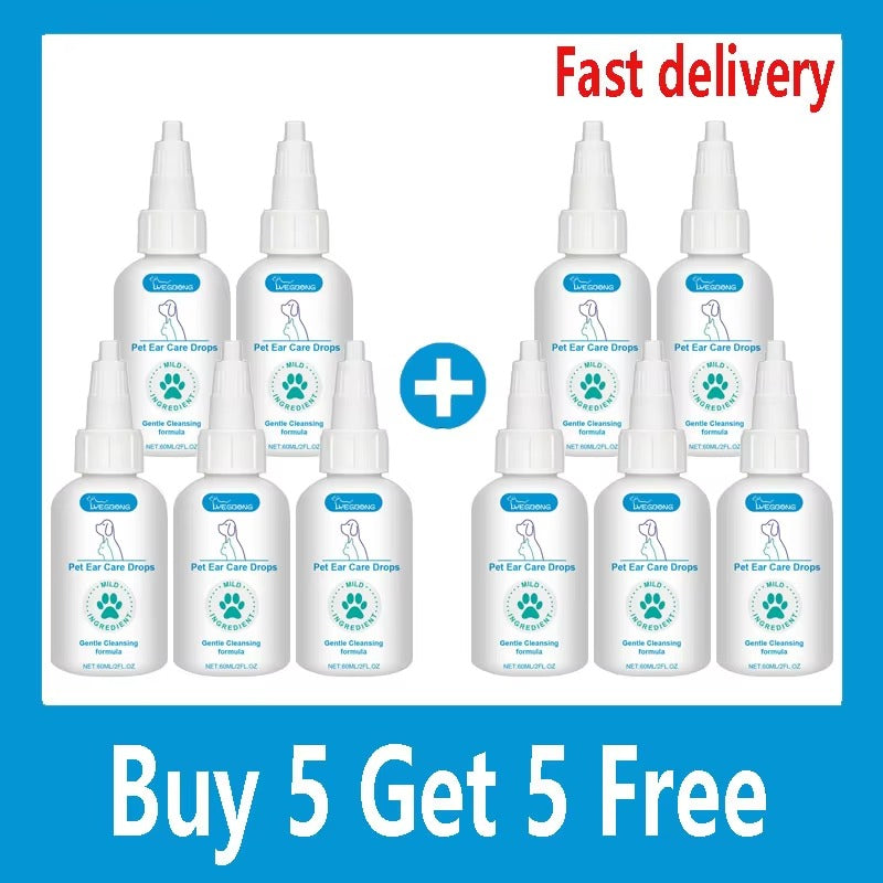 Effective Dog Ear Cleaning Solution – Safe for Dogs and Puppies, Removes Dirt, Wax, and Odor for Healthy Ears