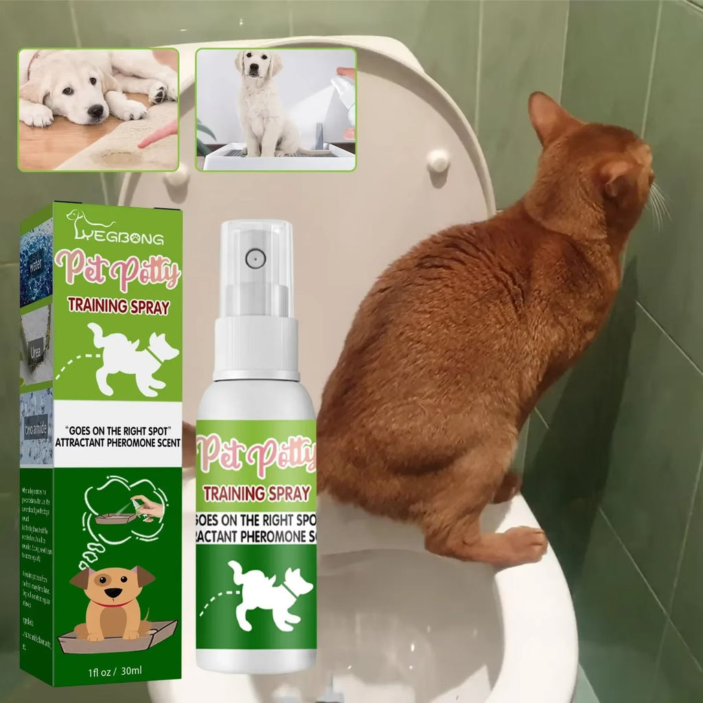 Pet Toilet Training Spray – Helps Encourage Proper Elimination Habits, Effective Indoor Potty Training Aid for Dogs and Puppies