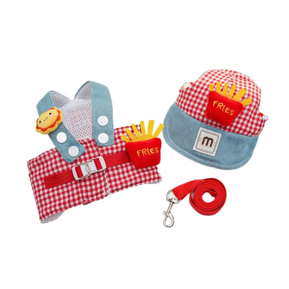 Cartoon Harness Hat Leash Set