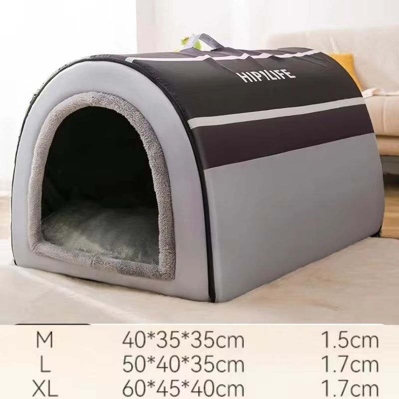 Comfortable Warm Removable Dog House Indoor Pet Shelter, Soft Insulated Dog Bed for Small & Medium Dogs, Washable and Portable