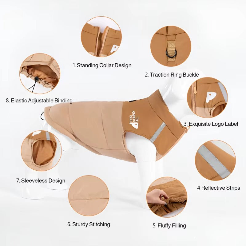 Thick Warm Comfortable Winter Dog Coat Pet Outfit for Cold Weather Outerwear for Outdoor Walks