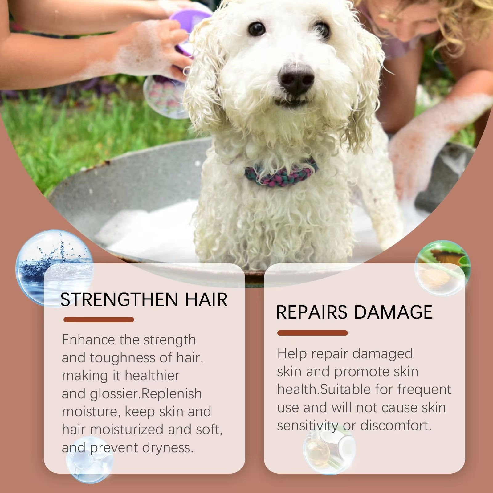 Dog Hair Shampoo & Conditioner – Tear-Free, Hypoallergenic Pet Care, Cleans and Conditions for Soft, Smooth, Shiny Coat
