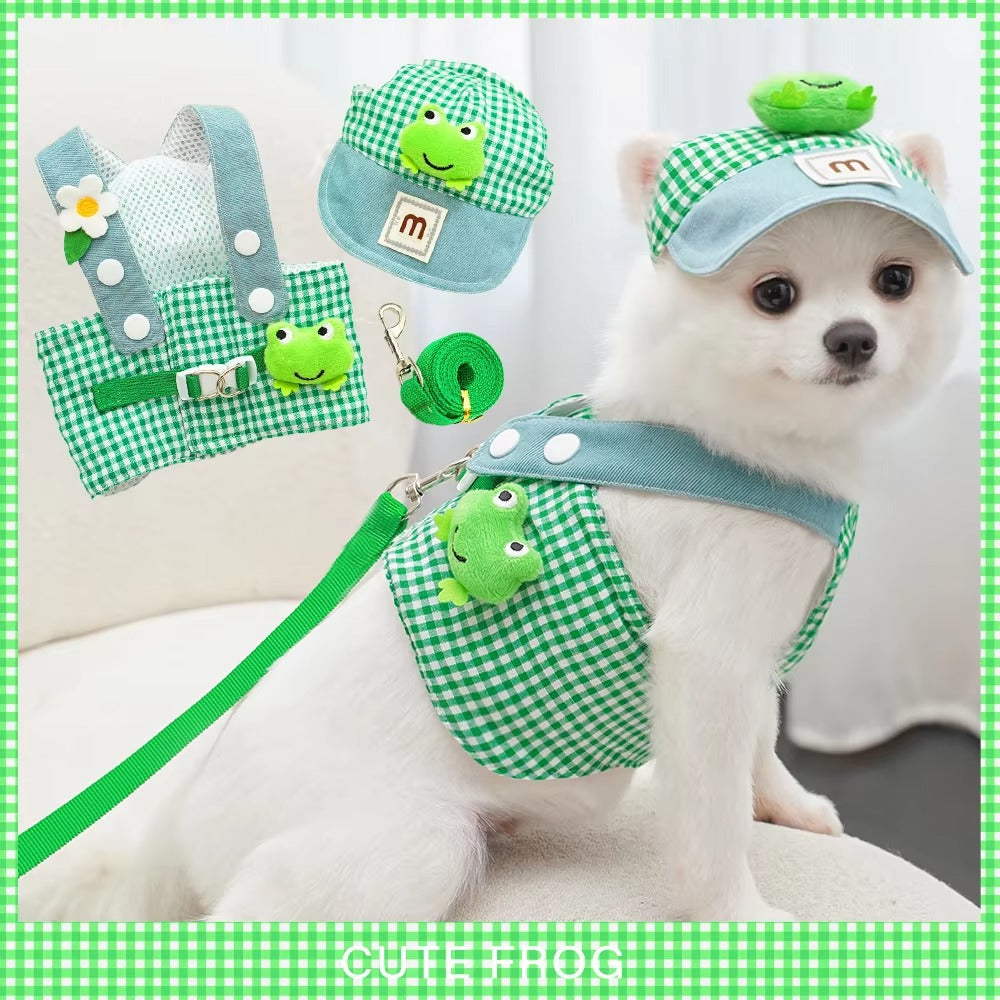 Cartoon Harness Hat Leash Set
