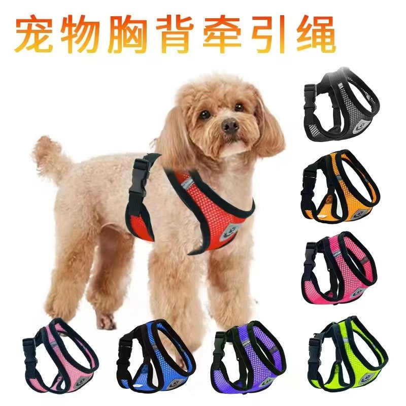 Big Dog Rope Harness and Leash, Heavy-Duty No-Pull Harness with Strong Rope Leash for Large Dogs, Training, Walking & Outdoor Use