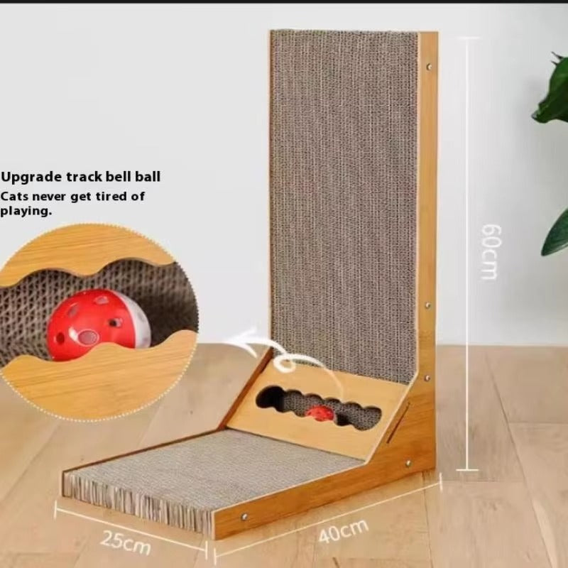 4-in-1 Sisal Cat Scratching Post Toy, Hanging Toys, Plush Perch, Interactive Indoor Play Tower for Cats