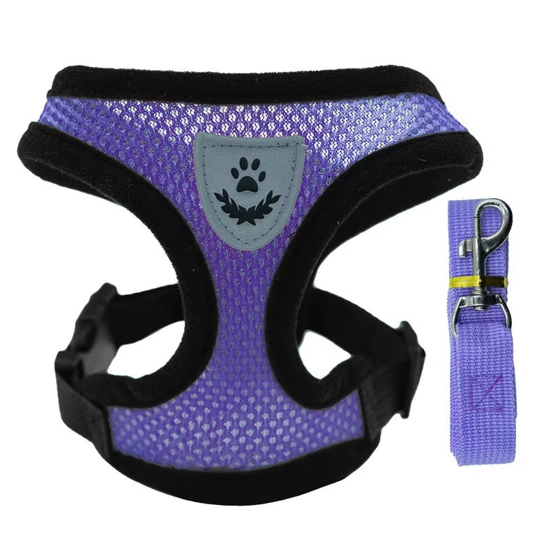 Big Dog Rope Harness and Leash, Heavy-Duty No-Pull Harness with Strong Rope Leash for Large Dogs, Training, Walking & Outdoor Use