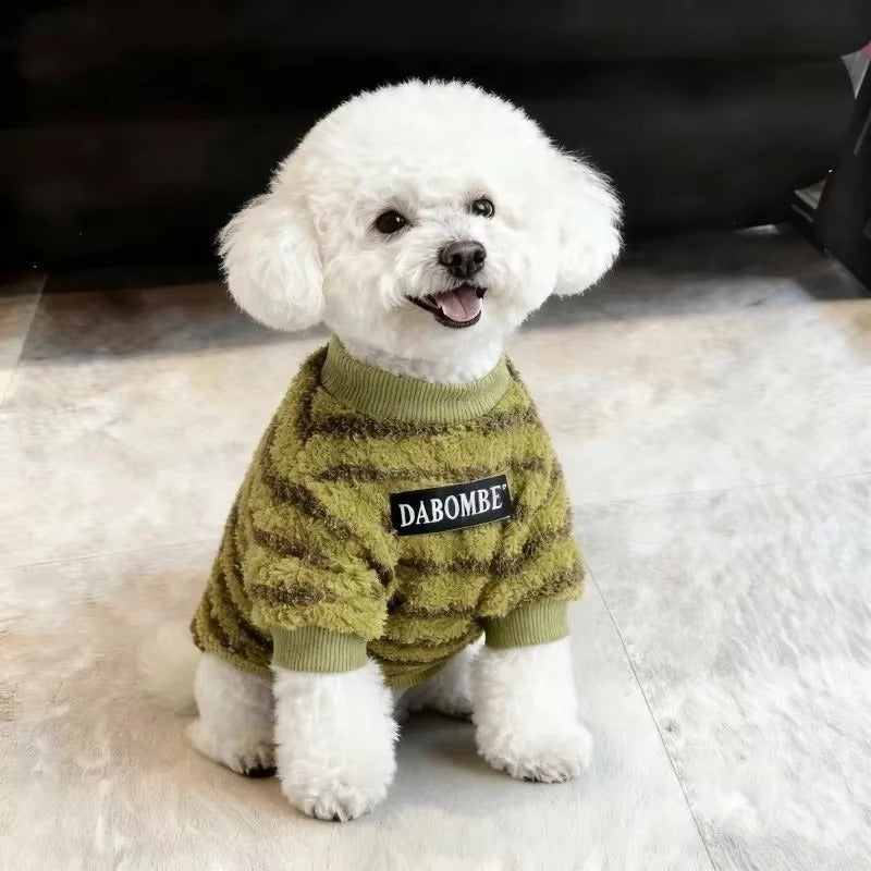 Comfortable Stylish Warm Thick Fleece Dog Cloth for Winter Soft Insulated Pet Outfit for Outdoor Walks