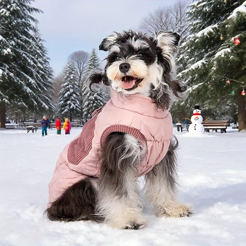 Christmas Plaid Scarf Jacket for Dogs Soft Plush Winter Pet Coat, Warm & Comfortable Holiday Outfit for Small & Medium Dogs