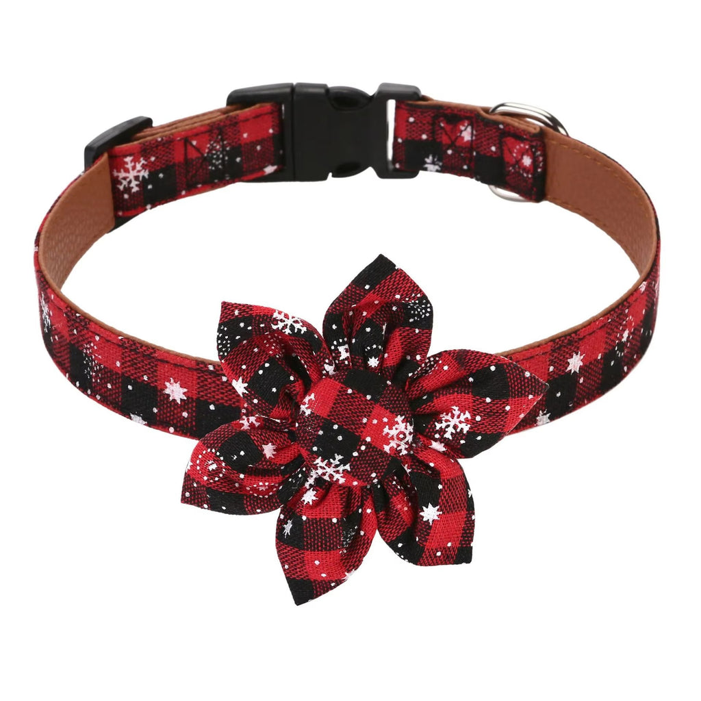 Christmas Plaid Dog Collar