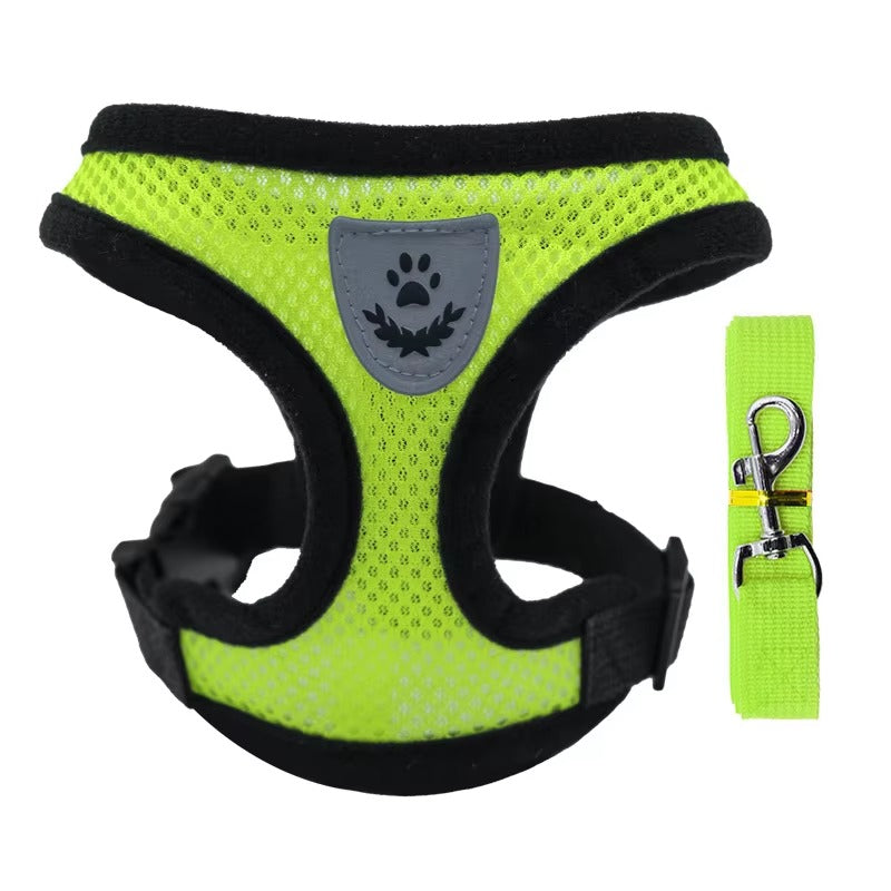 Big Dog Rope Harness and Leash, Heavy-Duty No-Pull Harness with Strong Rope Leash for Large Dogs, Training, Walking & Outdoor Use