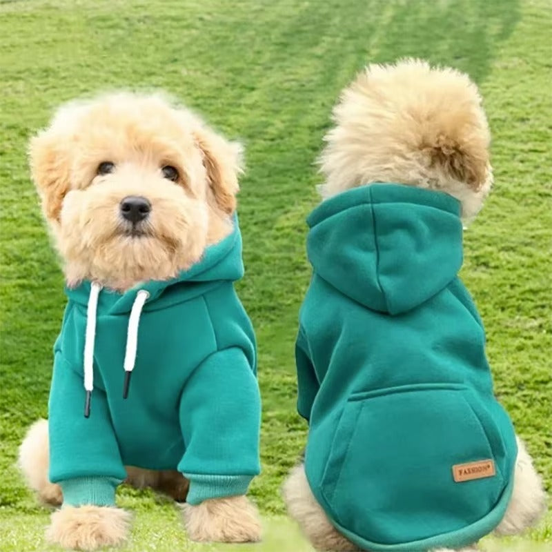 Warm/Soft Winter Hoodie Fleece Vest for Small & Medium Dogs Puppy Sweater for Cold Weather Outdoor Walk