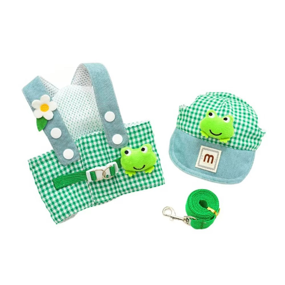 Cartoon Harness Hat Leash Set