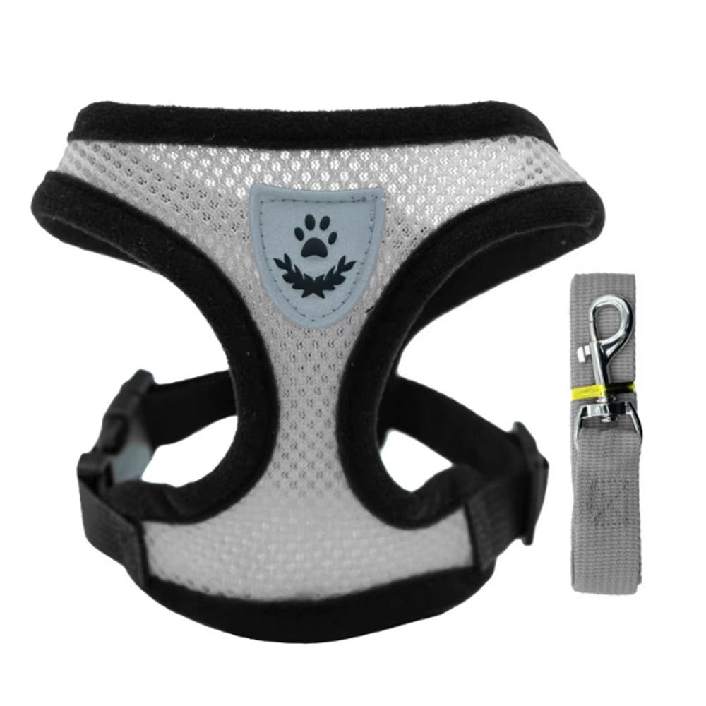 Big Dog Rope Harness and Leash, Heavy-Duty No-Pull Harness with Strong Rope Leash for Large Dogs, Training, Walking & Outdoor Use