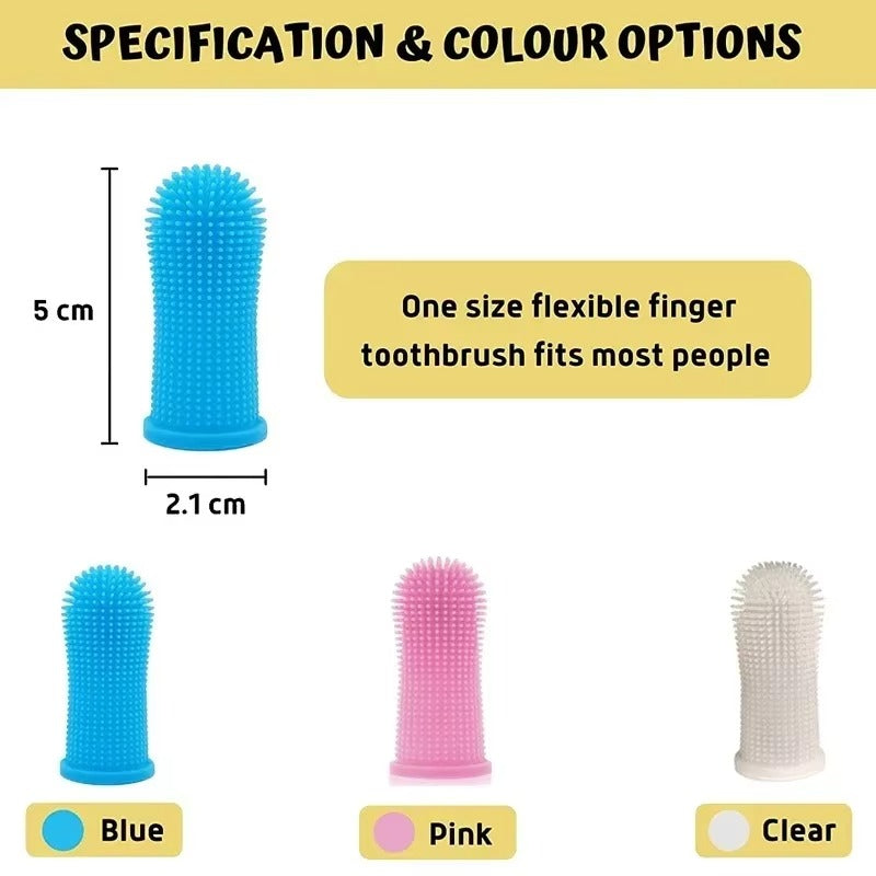 Soft Silicone Finger Toothbrush For Pets – Gentle and Food-Grade Dental Care for Dogs and Cats, Toothbrush for Healthy Teeth