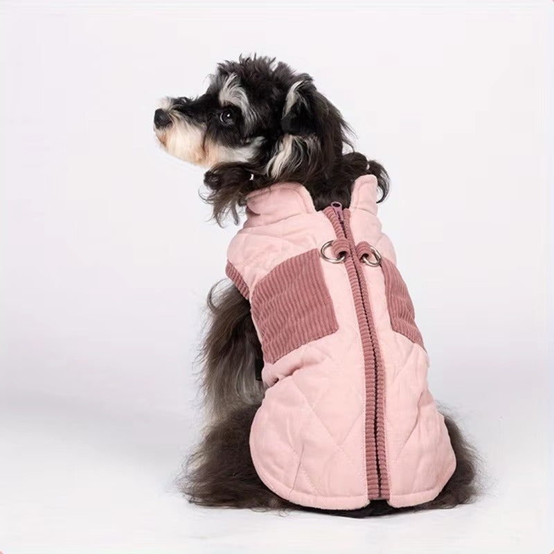 Christmas Plaid Scarf Jacket for Dogs Soft Plush Winter Pet Coat, Warm & Comfortable Holiday Outfit for Small & Medium Dogs