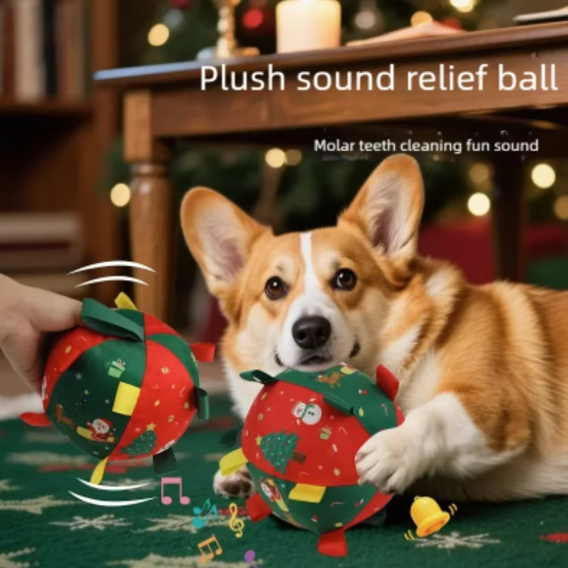 Christmas Squeaky Dog Balls