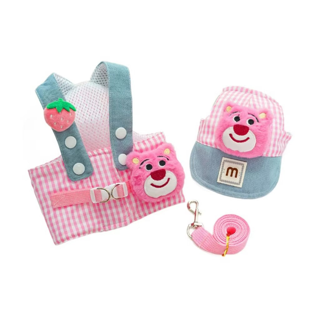 Cartoon Harness Hat Leash Set