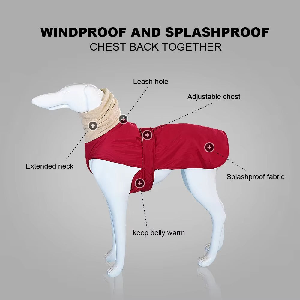 Comfortable Warm Waterproof Dog Coat Insulated Pet Jacket for Small & Medium Dogs, Windproof Rainproof Outerwear for Cold Weather
