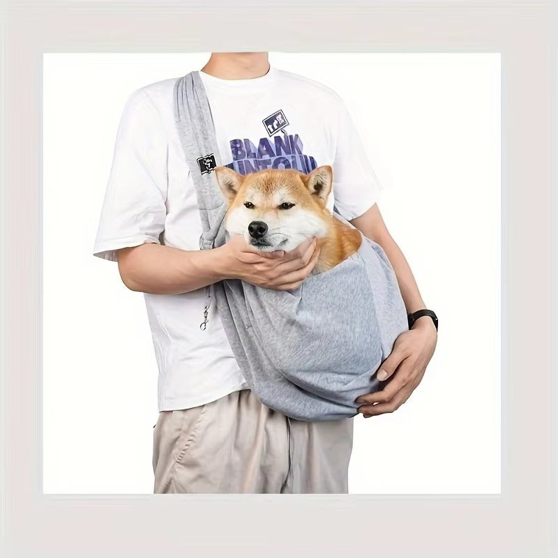 Foldable Pet Sling Carrier for Dogs, Ergonomic Shoulder Sling with Breathable Mesh, Adjustable Strap & Comfortable Travel Design