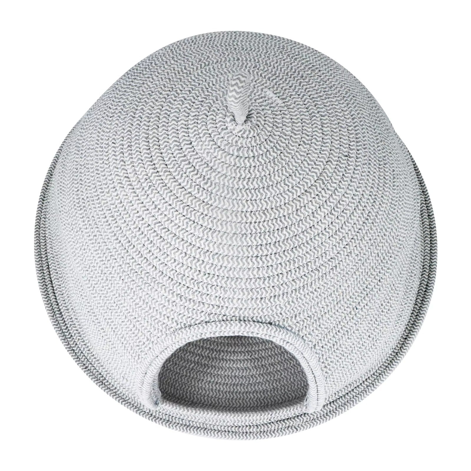 Handwoven Cat Cave Bed with Scratcher, Enclosed Cat Hideout, Soft Indoor Cat Bed, Stylish Pet House for Kittens & Adult Cats