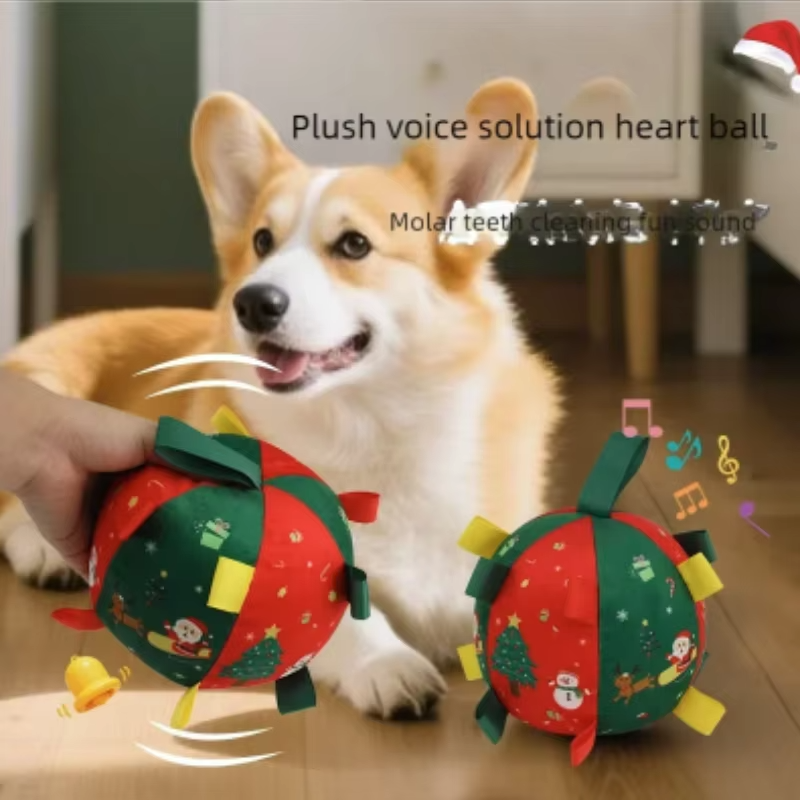 Christmas Squeaky Dog Balls