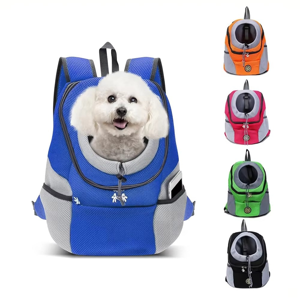 Front Pet Carrier Backpack for Small Dogs & Cats, Breathable, Hands-Free Travel Pack with Safety Straps, Comfortable Travel Design