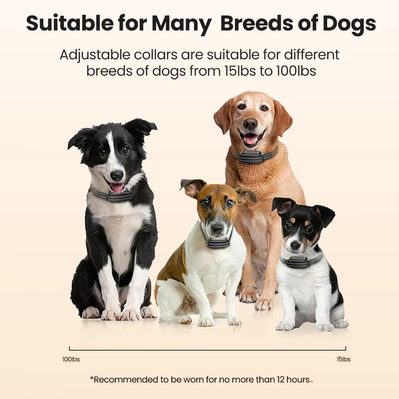 ROJECO Anti-Bark Dog Collar – Automatic Bark Control, Adjustable Training Device, Safe and Humane for Small, Medium & Large Breeds