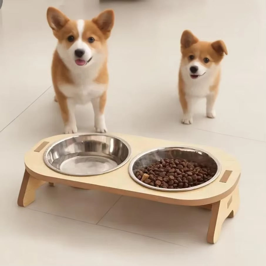 Wooden Cat Feeder